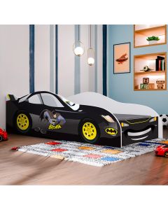 Mini Cama Carro com Proteção Lateral Personagem Preto - Preto / Cama Infantil