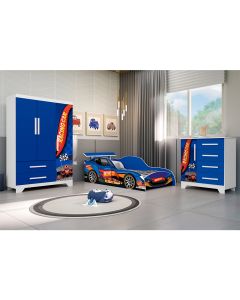 Quarto Infantil Completo 3 em 1 Gd Moveis - Azul